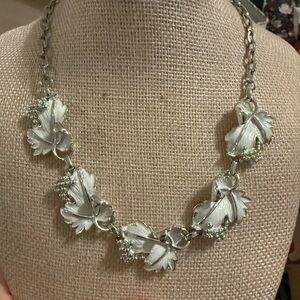 Sarah Coventry Silver Leaf Necklace